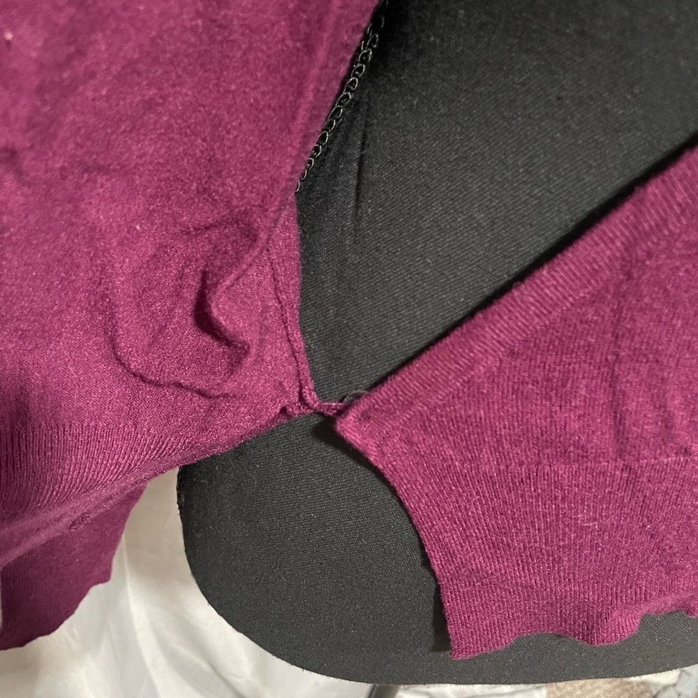 Ryegrass Elegant V-Neck Wrap Sweater - Deep Purple - Picture 4 of 9